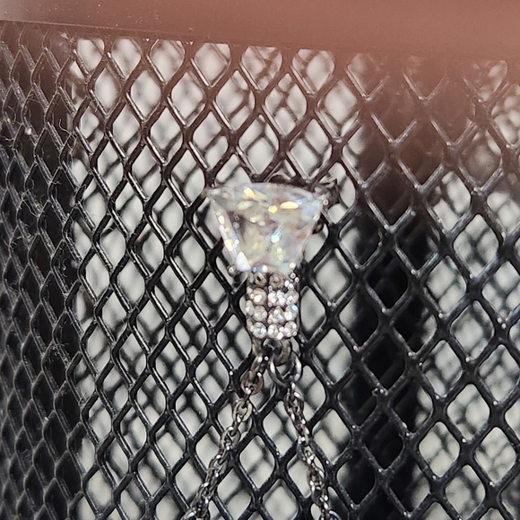 Emerald Cut 14.20ct Sea Blue Aquamarine Gunmetal Statement Dangle Earrings - Picture 6 of 9